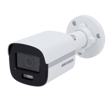 Hikvision - Câmara Bullet 4en1 Gama VALUE - 2 Mpx High Performance CMOS - Objetiva 2.8 mm | Gama de luz híbrida 20 m - ColorVu: imagem a cores 24 horas - IP67 | Microfone integrado | Áudio sobre coaxial