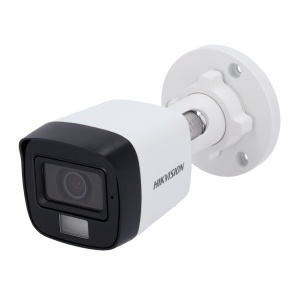 Hikvision - Câmara Bullet 4en1 Gama Value - 2 Mpx High Performance CMOS - Lente 2.8 mm | Alcance IR 30 m - Áudio sobre cabo coaxial | Microfone embutido - Impermeável IP67