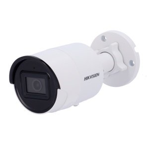 Hikvision - Câmara Bullet IP da gama PRO - Resolução 6 Megapixel (3200x1800) - Lente 2.8 mm | Microfone integrado | PoE - Gama IR 40 m | deteção de movimento 2.0 - AcuSense | Face Detection
