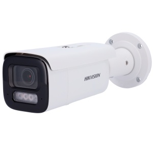Hikvision - Câmara Bullet IP da gama PRO - Resolução 8 Megapixel (3840x2160) - Lente varifocal motorizada 2.8~12 mm | Alarmes - Luz híbrida alcance 60 m | MD 2.0 - AcuSense | PoE+ | Áudio | IP67, IK10 | MicroSD
