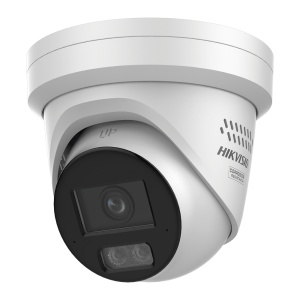 Hikvision cámara IP Turret gama PRO ColorVu3.0 - 6 Mpx (3200x1800) | Lente 2.8 mm - Luz híbrida hasta 30 m | Luz policial | Alarma - ColorVu3.0: imagen a color HikAI-ISP F1.0 1/1.8" - Micrófono y altavoz integrados | Captura facial - PoE+ | Grado de