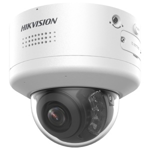 HIKVISION DOME IP CAMERA PRO 4 MPX - LEAN VARIFOCALE MOTORISÉ 2,8 ~ 12 mm - Sirene et lumière dissuversée | Microphone à double tableau - Poe + | Audio | Alarmes | ColorVu | MicroSD - Hybrid Light 40m | Détection de mouvement 2.0 - ACUSENSE | Reconnaissance faciale |