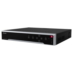 Hikvision - Gama PRO - Gravador NVR 32 CH IP | Switch 24 CH PoE 210 W - Resolução máxima 32 Mpx - Largura de banda 320 Mbps | Alarmes | Áudio - Suporta 4 discos rígidos | POS