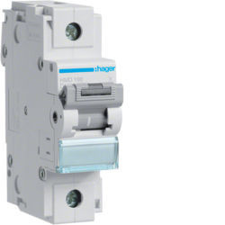 HMD190 - Disjuntor 1P 100A D 15kA 1,5M HAGER EAN:3250613230265