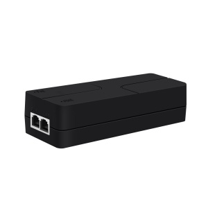 Injetor PoE de alta potência de 90W. - Suporta transmissão de alta velocidade até 2.5G. - Dispõe de 1 porta POE e 1 porta LAN. - Intervalo de entrada universal de 110V a 240Vac. - Proteção integrada contra sobrecorrentes. - Circuito com autorrecuperação a