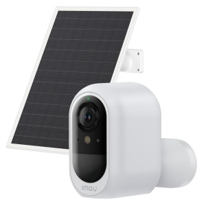 Kit Cámara AOV Air 5MP - WiFi 6 Dual / 5000 mAh / Panel 3W - 3.6 mm / Smart Full color night vision - Audio Bidireccional / Sirena +Flash azul-rojo - IMOU SENSE humanos y vehículos - Apta para exterior