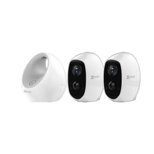 Kit Duo Pack Ezviz - Base + 2 Câmaras C3A - Suporta até 6 câmaras - Amplia a autonomia - Sirene integrada 100dB - App Ezviz e conexão P2P