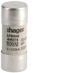 LF590G - Sicherung 22x58 GG 100A 500V Hager EAN: 3250614062742