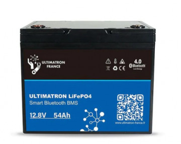 Lithium Battery 12V 54AH (260 x 168 x 209 mm) - Ultimatron UBL -12V -54AH - LIFEPO4