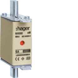 LNH000006M6A - NH000 AM knife fuse 6A 690V HAGER EAN: 3250614125652