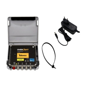 Módulo Transmissor CWDM Ótico Overlight para Exterior "FC/APC" 9dBm 64 utilizadores 3e: 2x 290...2340MHz(Sat) – RF(Terr.), 1s: 1550nm(Sat+Terr)