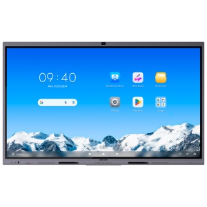 Monitor interativo 75" - Resolução 4K - Android 14 e Google EDLA - Processador Octa-Core - 8 GB RAM e 128 GB ROM - Array de microfone e câmara