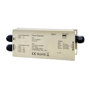 MONO/CCT/RGBW-VERSTÄRKER 12-36VDC 4CHx5A 240W-720W IP67