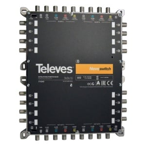 Multiswitch 9x9x16 "F" terminal/waterfall, quad compatible
