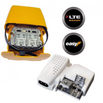 Nanokom 3E/1S "Easyf" Mast Amplifier: UHF [DC] -VHFMix-Fimix [DC] with Uses + F. PICKOM 1E/2S "Easyf" 12V-200MA. Kit with Refs.: 561621 and 579401