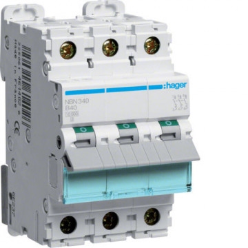 NBN340 - Breaker 3p 40a B 10/15ka 3m Hager Ean: 3250614614064