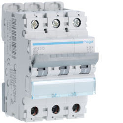 Nen310 - Breaker 3p 10a B 6/10ka 3M Hager EAN: 3250614619823