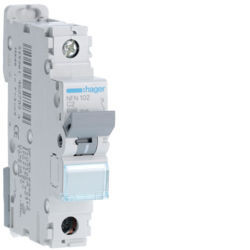NFN102 - Interruttore automatico 1P 2A C 6/10kA 1M HAGER EAN:3250614627934