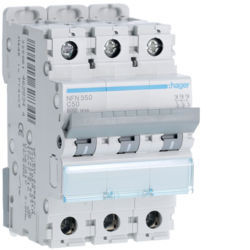 NFN350 - Criador 3P 50A C 6/10kA 3M HAGER Ean:3250614628344