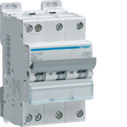 NFT825 - Interruttore magnetotermico 3P+N 25A C 6/10KA 3M HAGER EAN:3250614635755