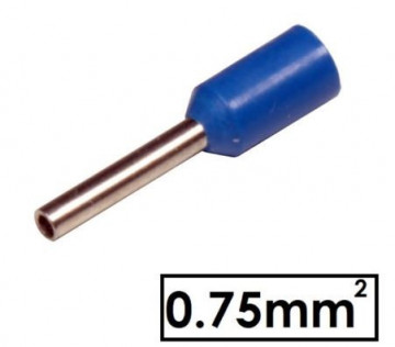 OFIS06A - Einfache Spitze isoliert 0,75 mm2 blau (100 Beutel) Omnium Elektrisch