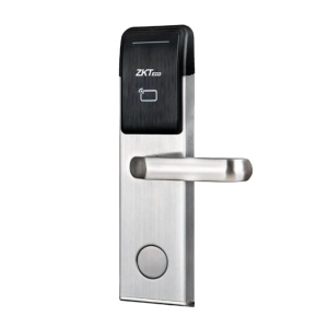 Online-Hotelschloss - Öffnung per MF-Karte - Dornmaß 70 mm | Öffnung rechts – Autonome 4 x AA-Batterien – Notfallbombe – Verwaltung mit ZKBio CVSecurity-Software