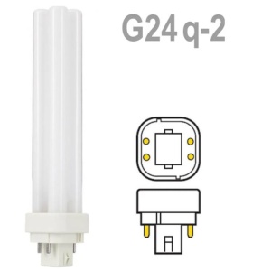 OSRAM - 5605639402628 -Lâmpada fluorescente tipo PL G24q-2 4 pinos 18W/840