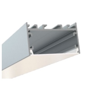 OUT010-A-4M – Vorstehendes Aluminiumprofil 4 m eloxiert. Grau