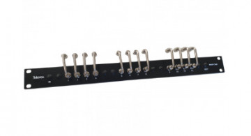 Panneau multi-coax 19 "1U jusqu'à 12 sorties (avec accessoires d'appel arrière: bandes, 417302; ponts 421102)