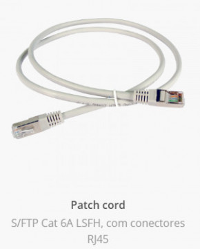 Parche Cable RJ45 S/Ftp Gato 6A Cu LSFH 5m Gris