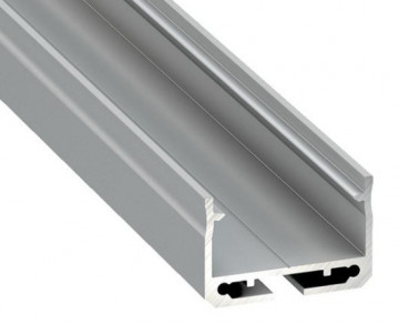 Perfil alum. Linha Design Saliente 27,4x18x2000mm Anodizado