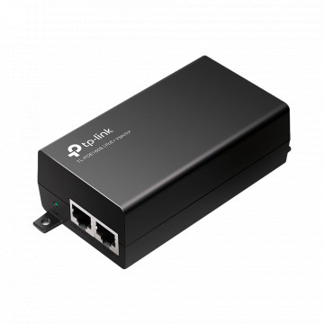Poe Injector - Input/Output RJ45 10/100/1000 Mbps - Power 30 W - Maximum distance 100 m - Poe/Poe+ IEEE802.3AF/AT - Stabilized and Protected