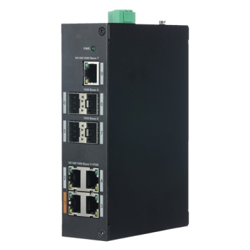 POE Switch - 4 ports PoE + RJ45 + 1 Port RJ -45 - 4 portes SFP Gigabit - vitesse 10/100/1000 Mbps - 30 W par porte / maximum 96W - Le port 1 prend en charge Hypoe jusqu'à 60W