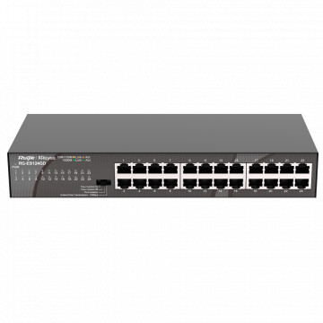Reyee Cambiar De oficina - Caja metálico - El puede ser montado em rack - 24 puertas RJ45 - Velocidad 10/100/1000 Mbps - Enchufar y Jugar - Tecnología ahorros de energía