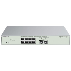 Reyee Cloud Layer 2 PoE Switch – 8 MultiGigabit+ 2 PoE-Ports 10 Gbit/s SFP+ – PoE 802.3af/at Max 240 W – Statische LAG/DHCP Snoop/IGMP Snoop/Port Mirror – VLAN/Port Isolation/STP/RSTP/ACL/QoS – Rackmontierbar