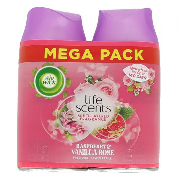 RN-4125 – AIR-WICK NACHFÜLLFRISCHER 2X250 ML HIMBEERE & VANILLE ROSE (PACKUNG 2UN)