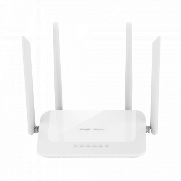 Router Reyee Mesh Wi -fi 5 AC1200 - 4 portes RJ45 10/100 Mbps - 802.11ac Double débit et bande 2.4 et 5 GHz - Gestion à distance via le cloud - Contrôle parental, réseau invité, itinéraire - petit bureau / bureau à domicile