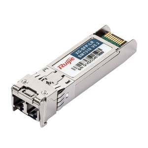 Ruijie SFP+ módulo transceptor - Comprimento de onda 1310 nm - Fibra monomodo - Conector LC duplex - Distância máxima 10 km - 10Gbps - 10GBASE-LR