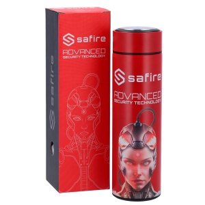 Safire - Botella - Color Rojo - Anillo de Sellado - Acero Stainless 304