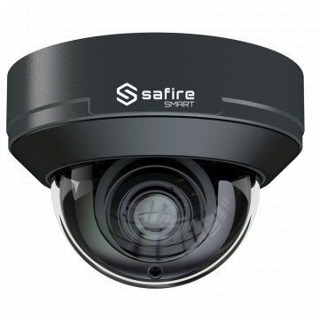 SAFIRE SMART - DOME IP CAMERA Range E1 Intelligence artificielle - Résolution 4 Megapixel (2566x1440) - Lentille motorisée 2,8 ~ 12 mm | Microphone | IR 50M - AI: Classification humaine et véhicule - IP67 et IK10 imperméables | Poe (IEEE802.3af)
