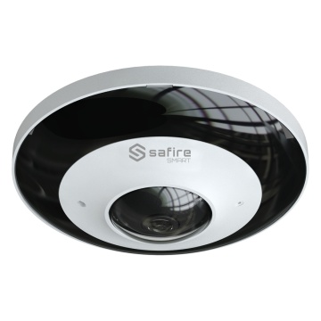 SAFIRE SMART - DOME IP Chamber Fisheye Gama I1 - Résolution 6 Megapixel (2160x2160) - Lentille de 1,1 mm, grand 360º angulaire - Audio, alarmes, carte microSD 256 Go - IP67 Imperméabilité | Poe (IEEE802.3af)