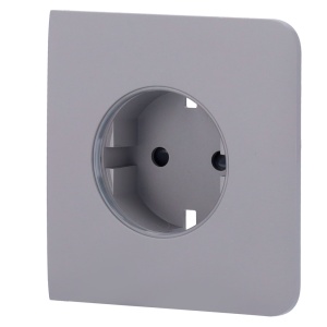 Seitenabdeckung für F-Typ-Basisstecker - Kompatibel mit AJ-OUTLETCORE-BASIC - Schutz vor Staub, Spritzern und Gegenständen - Ohne Verbrauchskontrolle - Ohne Fernbedienung - Graue Farbe