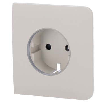 Seitenabdeckung für F-Typ-Smart-Stecker – kompatibel mit AJ-OUTLETCORE-SMART – LED-Anzeige für Steckdosenstatus und Stromverbrauch – Touch-Taste für manuelle Steuerung – LED-Feedback – Austernfarbe