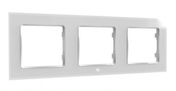 Shelly Wall Frame 3 blanc - Triple Mirror pour Shelly Switches - Blanc
