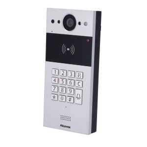Sistema de videoporteiro 2 fios montados à superfície - Câmara 2 Mpx | Áudio bidirecional - Abertura com cartão EM/MF, NFC e PIN | 1 relé - Códigos temporários | 2 fios LP - Manutenção Cloud - Ligação de monitor e placas via Cloud