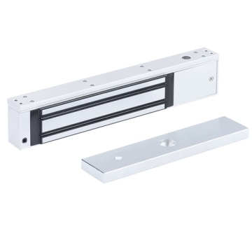 Sol electromagnético - A puerta simple - Fortaleza de retención 280 kg - Modo de apertura Fallar Seguro (NC) - Asamblea na superficie - LED, sensor de estado e demora de tiempo ajustable