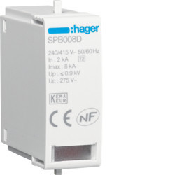 SPB008D - Cart. Recharg L-N In 2ka Imax 8ka Hager Ean: 3250615515308