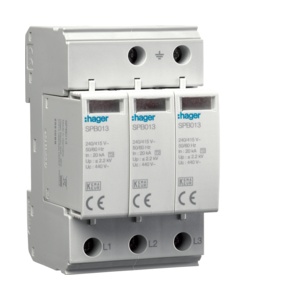 SPB513 – Grenze. Ungefähr. 3P 40kA T2 IT HAGER EAN:3250615515223