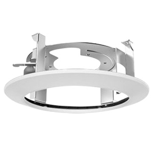 Suporte de câmara para montagem no tecto - Para câmaras dome - Uso no interior - Cor branco - Liga de alumínio e ABS - 94.3 (Al) x 194 (Ø) mm