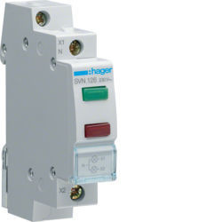 SVN126 - Bandera doble LED encarnar/verde HAGER Ean:3250615721709